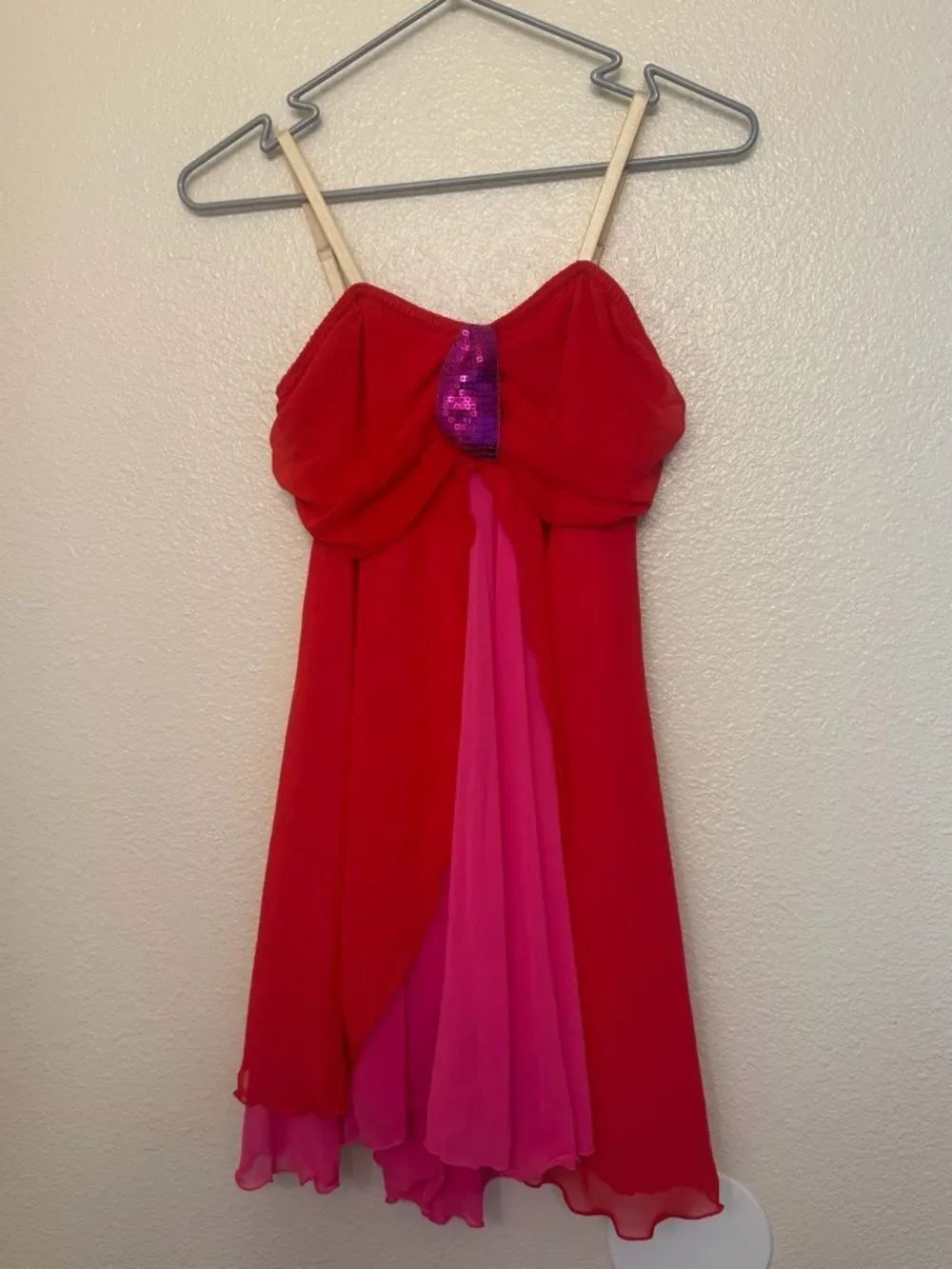 Costume Gallery Dance lyrical red slip dress SA-Small adult